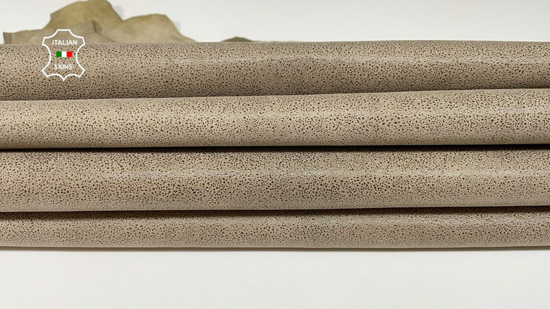 WALNUT BEIGE PRINTED Vintage look Goatskin pack 2 skins total 8+sqf 0.8mm #B89