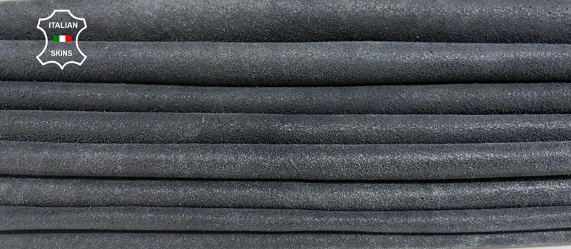 VINTAGE DARK GRAY Soft Italian Lambskin leather hides 5 skins 20sqf 0.7mm #B2753