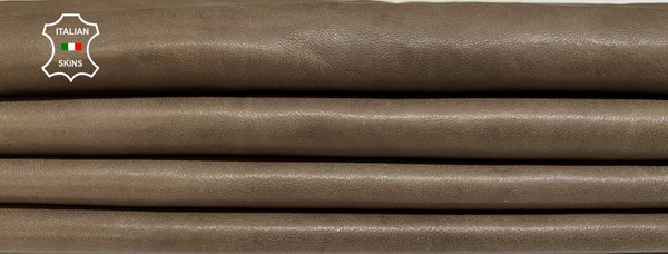 BROWN VEGETABLE TAN VINTAGE LOOK Soft Lambskin leather hides 6+sqf 0.8mm #B6451