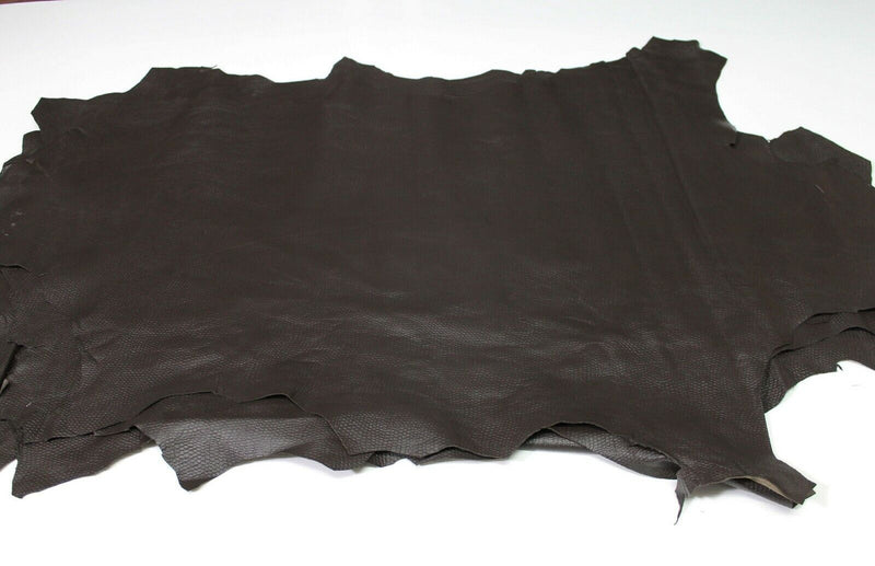 BROWN REPTILE EMBOSSED textured Italian CALF CALFSKIN Leather 5skins 22sqf A4626