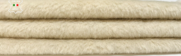 PARCHMENT IVORY Soft Hair On sheepskin LLamb shearling leather fur 24"X33" B8704