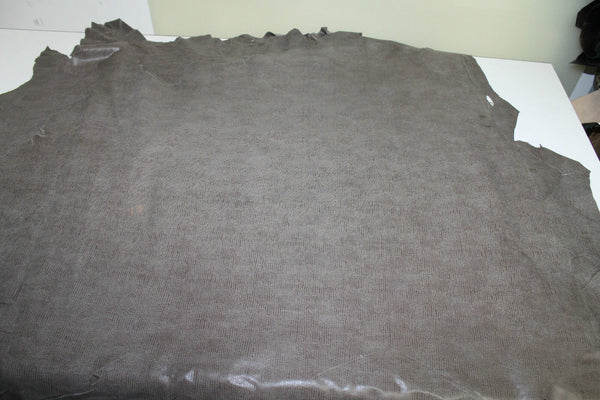 Lambskin leather hide skin VTG TAUPE LIZARD REPTILE PRINT 4sqf