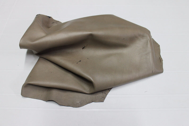 Italian Lambskin leather skin skins hide hides KHAKI PEARLIZED 5sqf #A1412