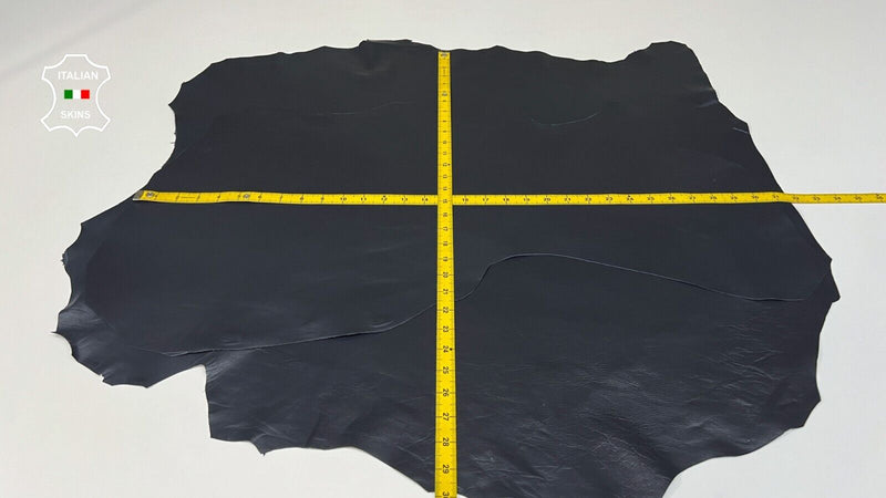 VERY DARK BLUE Soft Italian Lambskin Sheep leather 2 skins 10sqf 0.9mm #B8351