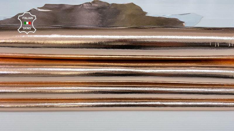 METALLIC ROSE GOLD rosegold Italian Lambskin Lamb Sheep leather skin 6sqf 0.7mm