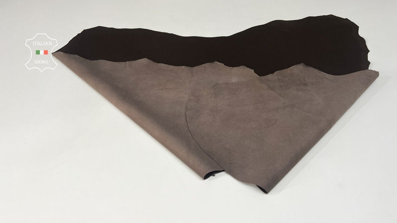 CHOCOLATE BROWN Soft Italian Lambskin leather hides Bookbinding 5sqf 0.9mm B7785