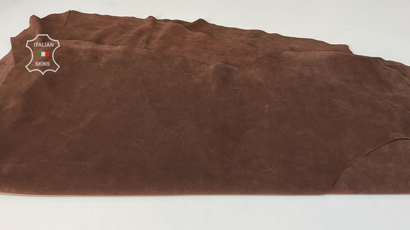 REDDISH BROWN SUEDE Italian Thick Calfskin Cow leather 4 skins 40sqf 1.2mm B7501