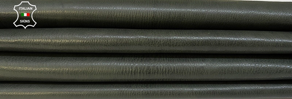 PINE GREEN ANTIQUED VEGETABLE TAN ROUGH Goat Leather 2 skins 8sqf 1.1mm #B9603
