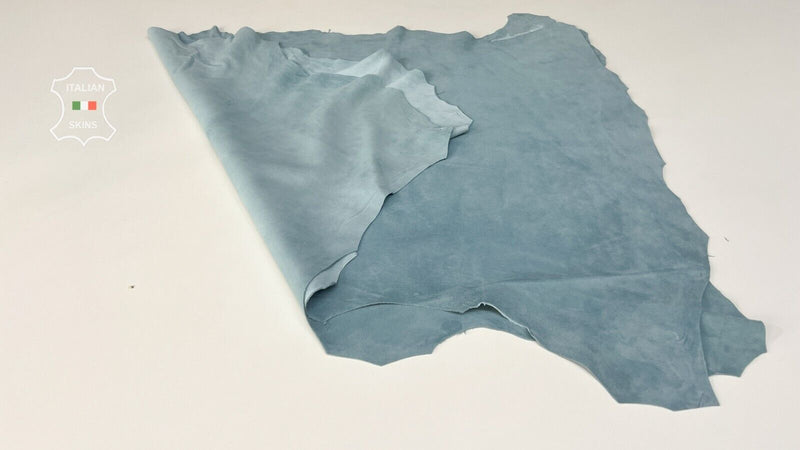 BLUE SUEDE Soft Italian Lambskin leather 2 skins 10sqf 0.8mm #B7780