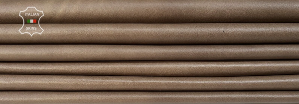 WALNUT BROWN DISTRESSED Thin Soft Lambskin leather 2 skins 10sqf 0.6mm #B7298