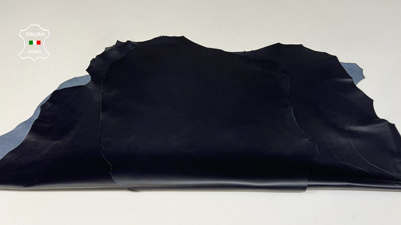 VERY DARK BLUE Soft Italian Lambskin Sheep leather 2 skins 10sqf 0.9mm #B8351