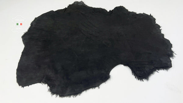 BLACK Hair On sheepskin Lamb shearling fur leather hides 5+sqf  27"X33" #B7419