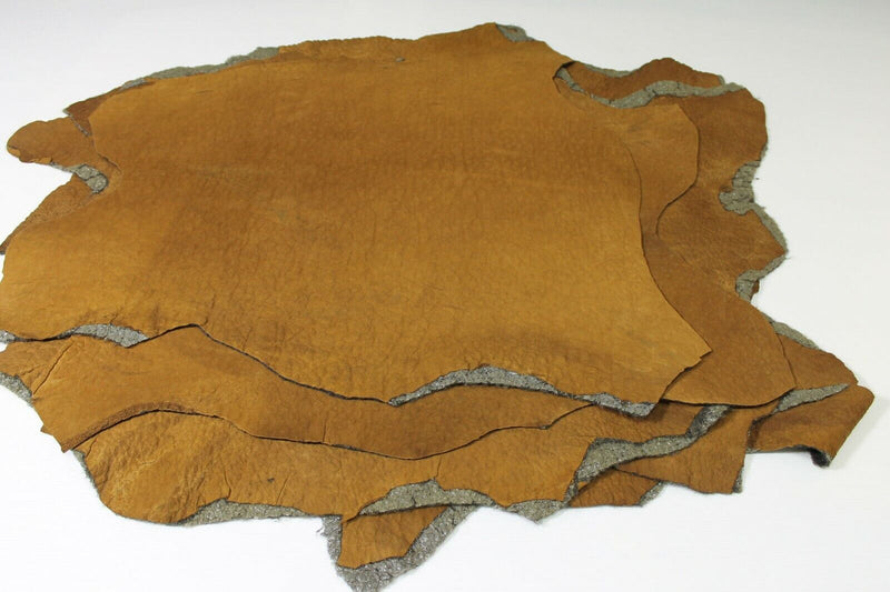 CAMEL BROWN WOOL BACKSIDE Italian Lambskin Lamb leather 5 skins 22sqf #A5522