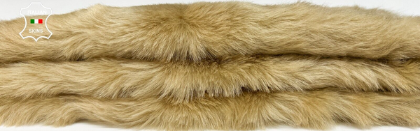 LIGHT HONEY BEIGE Soft Hair On sheepskin shearling leather 14"X23" #B8702