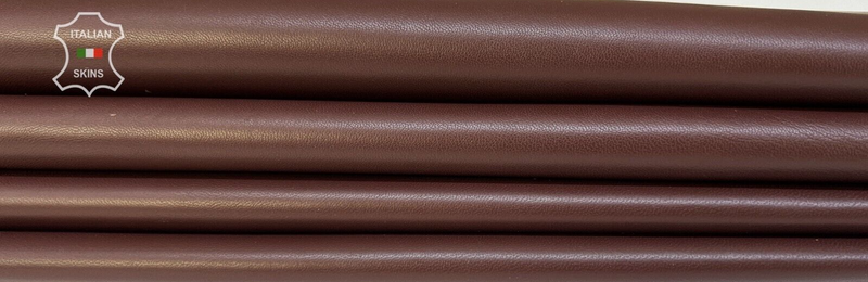 ROSEWOOD BROWN BURGUNDY Soft Italian Lambskin leather 2 skins 9+sqf 0.7mm #B8010