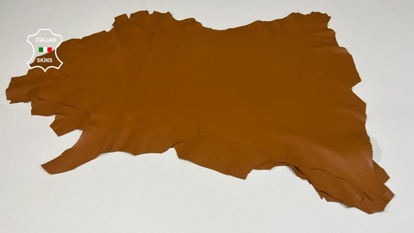 TAN ORANGY BROWN SHINY Soft Italian Lambskin leather 5 skins 25sqf 0.7mm #B4138