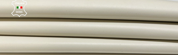 IVORY Soft Italian Lambskin Sheep leather hides bookbinding 4+sqf 0.8mm #B6264