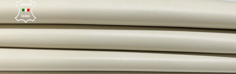 IVORY Soft Italian Lambskin Sheep leather hides bookbinding 4+sqf 0.8mm #B6264