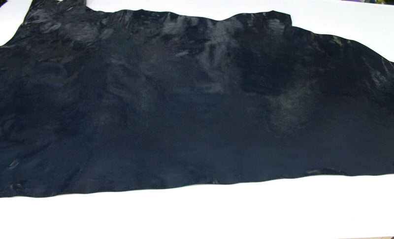 CRINKLE PATENT DARK BLUE Upholstery CALF cow Leather skin hide 11+sqf 1.1mm #P10