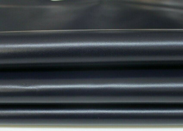 VERY DARK BLUE midnight shiny Italian Lambskin leather skins 4sqf 0.7mm #A7047