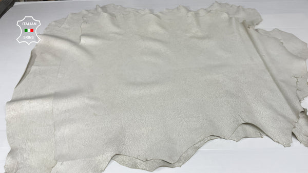 WHITE stonewash vintage look Italian lambskin lamb sheep wholesale leather skins 0.5mm to 1.2 mm