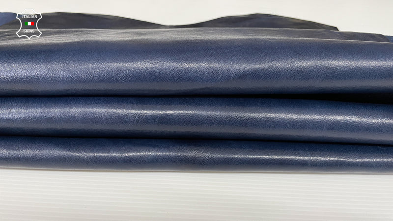 BLUE ANTIQUED vegetable tan Italian lambskin lamb sheep wholesale leather skins 0.5mm to 1.2 mm