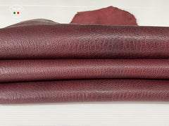 Rustic vegetable-tanned Italian goatskin leather skins by Italianskins, showcasing natural texture and earthy tones.
