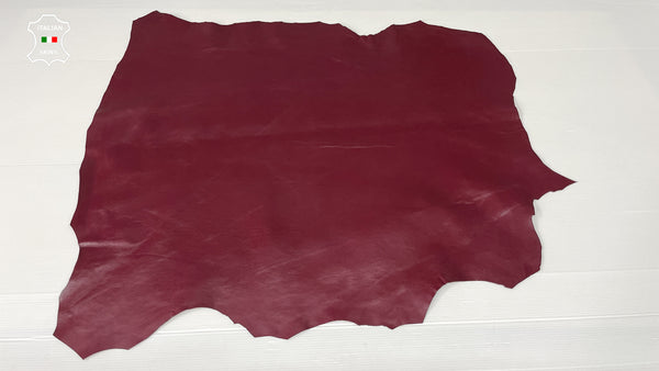 WINE BORDEAUX vegetable tan Italian Goatskin Goat wholesale leather skins 0.5mm to 1.2 mm