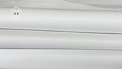 ItalianSkins Snow White Italian goatskin leather skin, smooth and supple with natural grain, ideal for high-quality leather crafting.