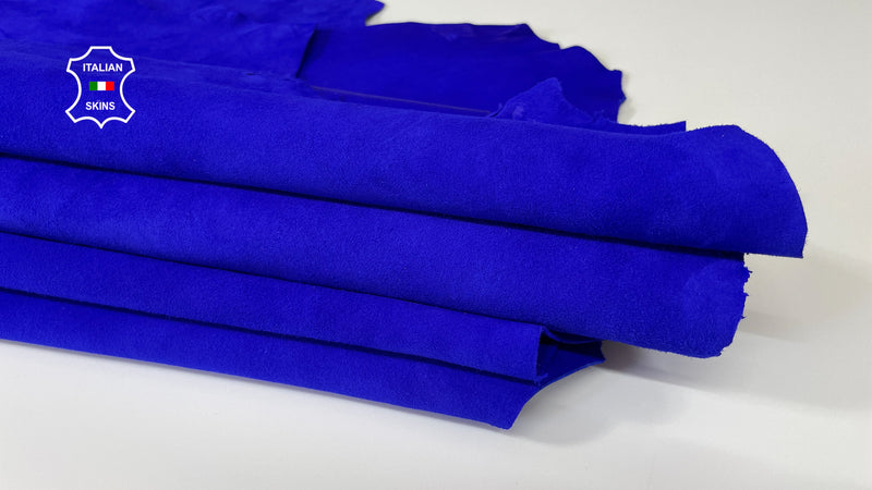 ROYAL BLUE SUEDE Italian Goatskin Goat wholesale leather skins 0.5mm to 1.2 mm