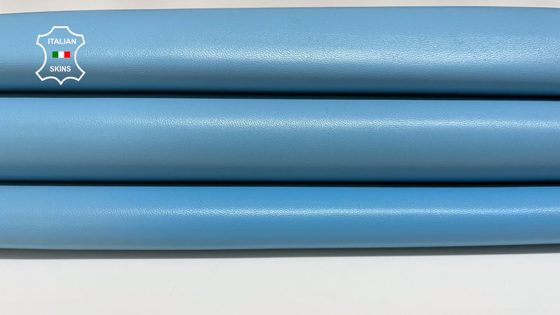 AZURE SKY BLUE TOP QUALITY smooth Italian genuine Metis Lambskin Lamb Sheep wholesale leather skins for shoes 0.5mm to 1.0 mm