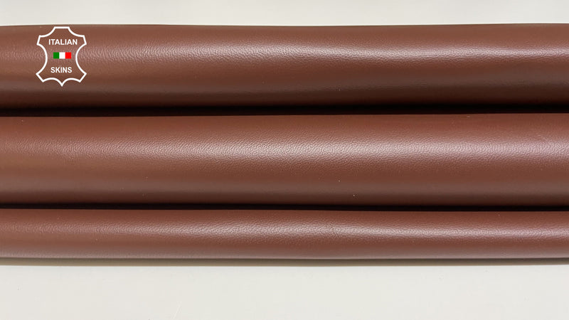 REDDISH BROWN TOP QUALITY smooth Italian genuine Metis Lambskin Lamb Sheep wholesale leather skins for shoes 0.5mm to 1.0 mm
