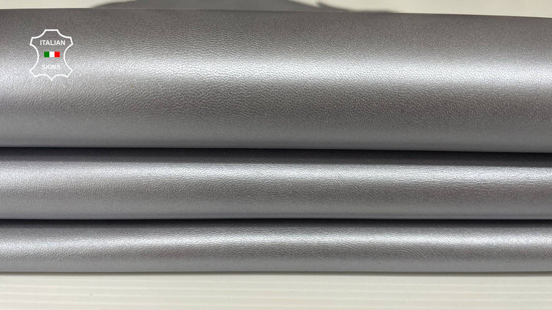 PEARLIZED GREY Italian lambskin lamb sheep wholesale leather skins 0.5mm to 1.2 mm