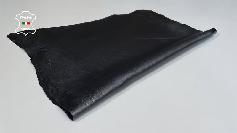 Shiny Black Italian genuine STRETCH Lambskin Lamb Sheep wholesale leather skins Elastic pants trousers leggings 0.5mm to 1.0 mm