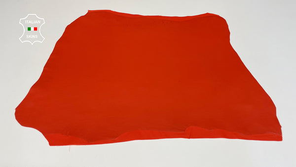 Red Coral Soft Italian genuine STRETCH Lambskin Lamb Sheep wholesale leather skins Elastic pants trousers leggings 0.5mm to 1.0 mm