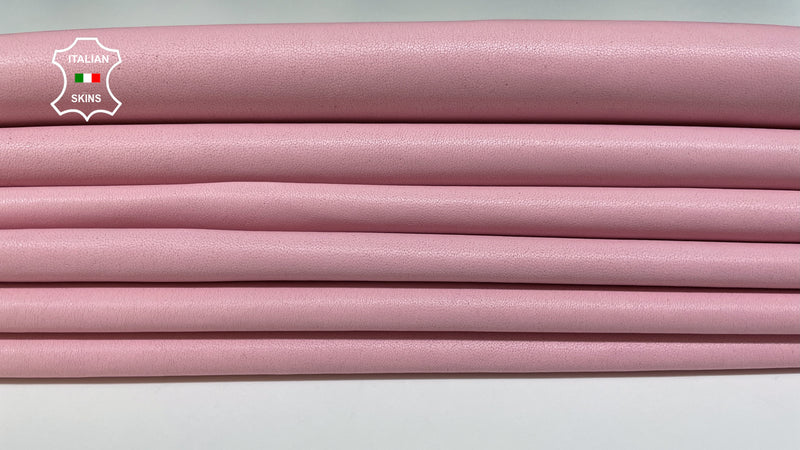 Pink Soft Italian genuine STRETCH Lambskin Lamb Sheep wholesale leather skins Elastic pants trousers leggings 0.5mm to 1.0 mm