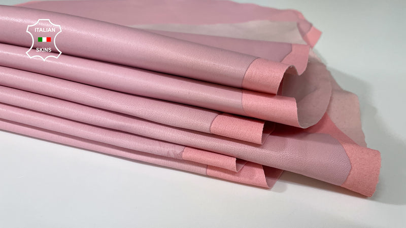 Pink Soft Italian genuine STRETCH Lambskin Lamb Sheep wholesale leather skins Elastic pants trousers leggings 0.5mm to 1.0 mm