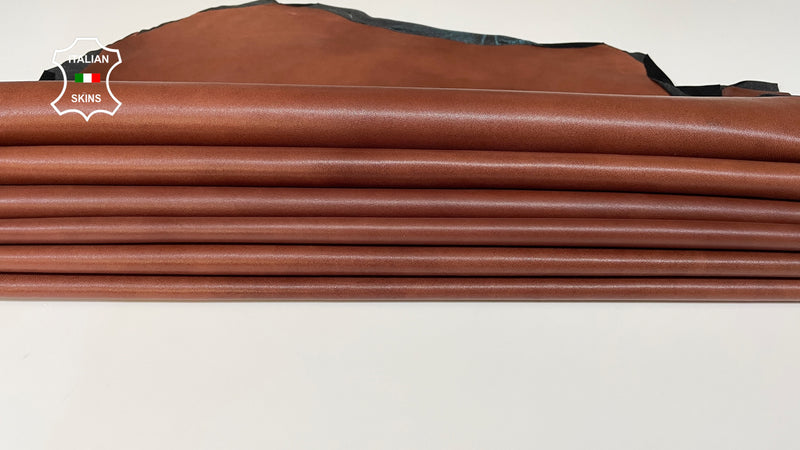 Natural Reddish Brown Chestnut Soft Italian genuine STRETCH Lambskin Sheep wholesale leather Elastic pants trousers leggings 0.5mm to 1.0 mm