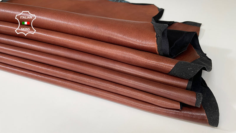 Natural Reddish Brown Chestnut Soft Italian genuine STRETCH Lambskin Sheep wholesale leather Elastic pants trousers leggings 0.5mm to 1.0 mm