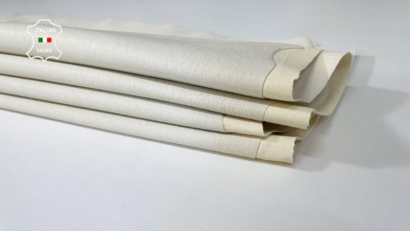 Off White Bones Ivory Soft Italian genuine STRETCH Lambskin Sheep wholesale leather skins Elastic pants trousers leggings 0.5mm to 1.0 mm