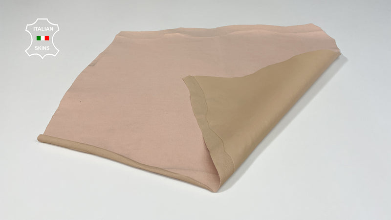 Nude Pink Beige Soft Italian genuine STRETCH Lambskin Lamb Sheep wholesale leather skins Elastic pants trousers leggings 0.5mm to 1.0 mm