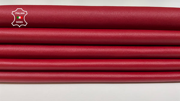 Ruby Red Soft Italian genuine STRETCH Lambskin Lamb Sheep wholesale leather skins Elastic pants trousers leggings 0.5mm to 1.0 mm
