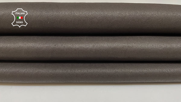 Dark Brown Matte Soft Italian genuine STRETCH Lambskin Lamb Sheep wholesale leather skins Elastic pants trousers leggings 0.5mm to 1.0 mm