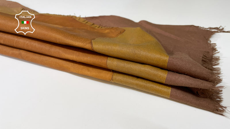 Vintage Brown Soft Italian genuine STRETCH Lambskin Lamb Sheep wholesale leather skins Elastic pants trousers leggings 0.5mm to 1.0 mm