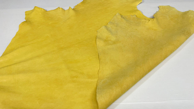 YELLOW natural look vegetable tan Italian lambskin lamb sheep wholesale leather skins 0.5mm to 1.2 mm