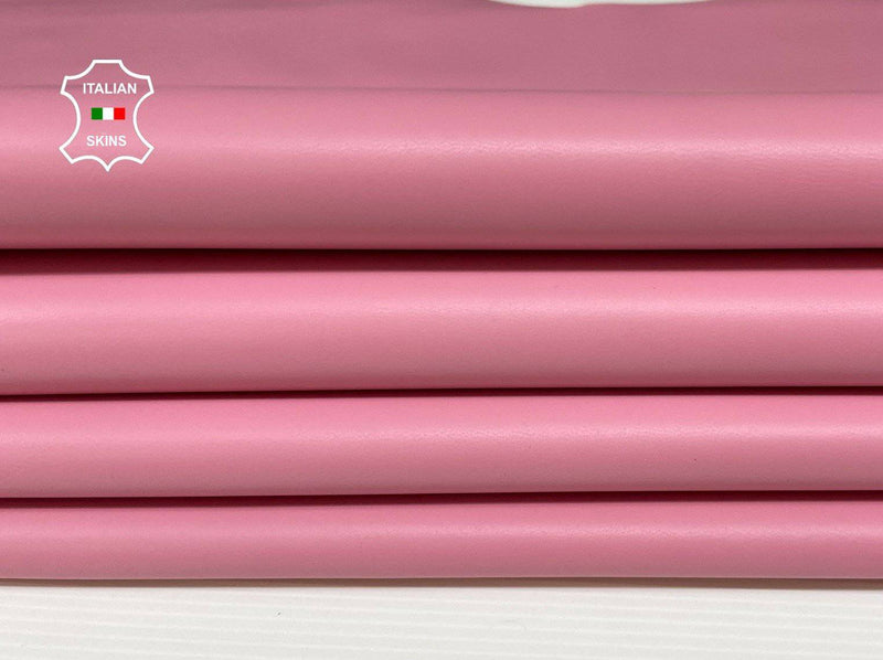 CANDY PINK smooth Italian genuine Metis Lambskin Lamb Sheep wholesale leather skins for shoes 0.5mm to 1.0 mm