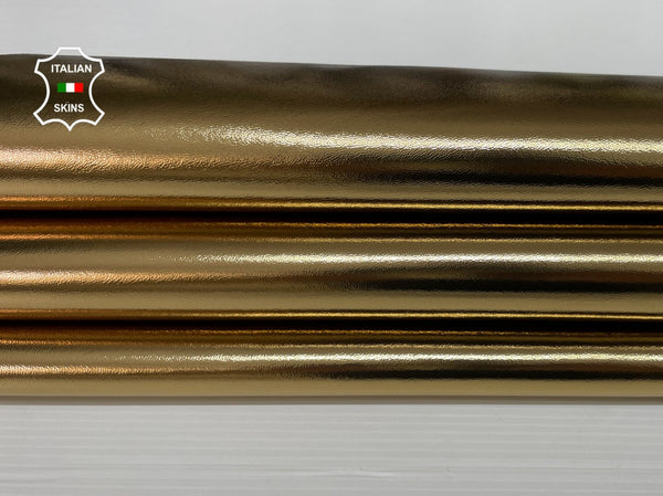 METALLIC OLD GOLD brass Italian lambskin lamb sheep wholesale leather skins 0.5mm to 1.2 mm