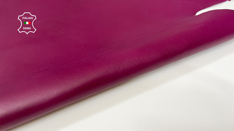 MULBERRY DEEP MAGENTA smooth Italian genuine Lambskin Lamb Sheep leather skins hides 0.5mm to 1.2mm