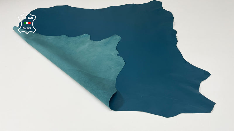 TEAL smooth Italian genuine Lambskin Lamb Sheep leather skins hides 0.5mm to 1.2mm