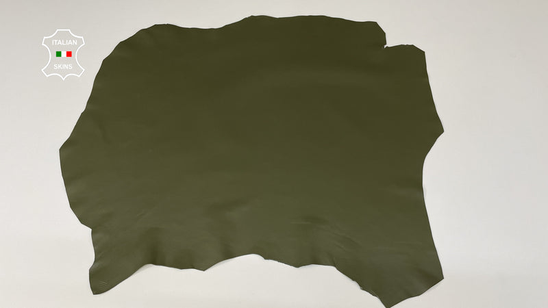ARMY OLIVE GREEN Italian genuine Lambskin Lamb Sheep leather skins hides 0.5mm to 1.2mm